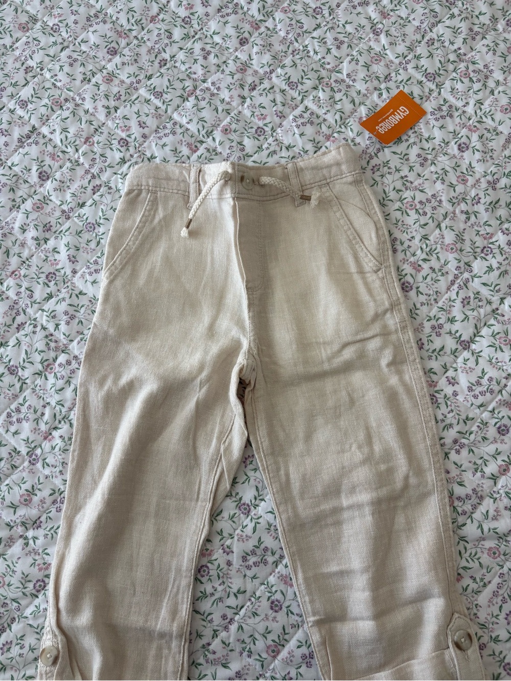 Gymboree Beige Drawstring Casual Chinos